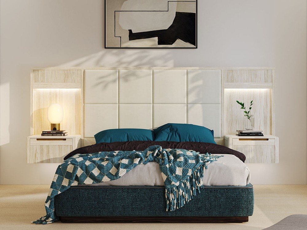 Cabecero tapizado con mesitas Bayamo de Grupo Seys - 1