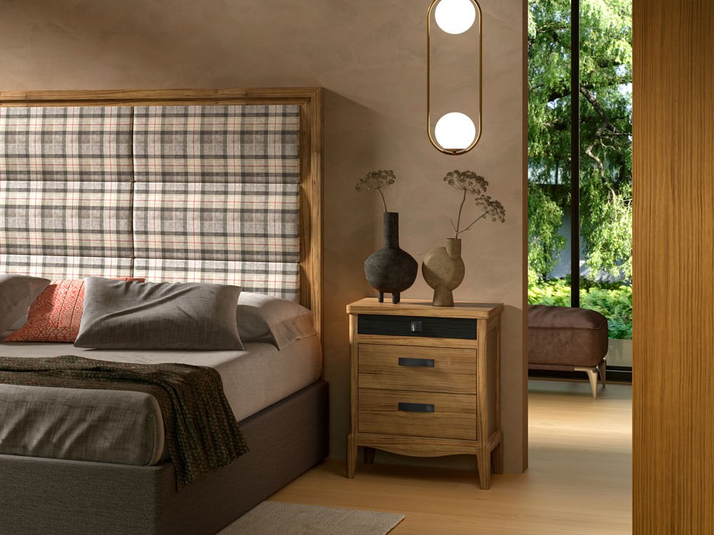 Mesita de noche Quebec de madera maciza Grupo Seys - 11