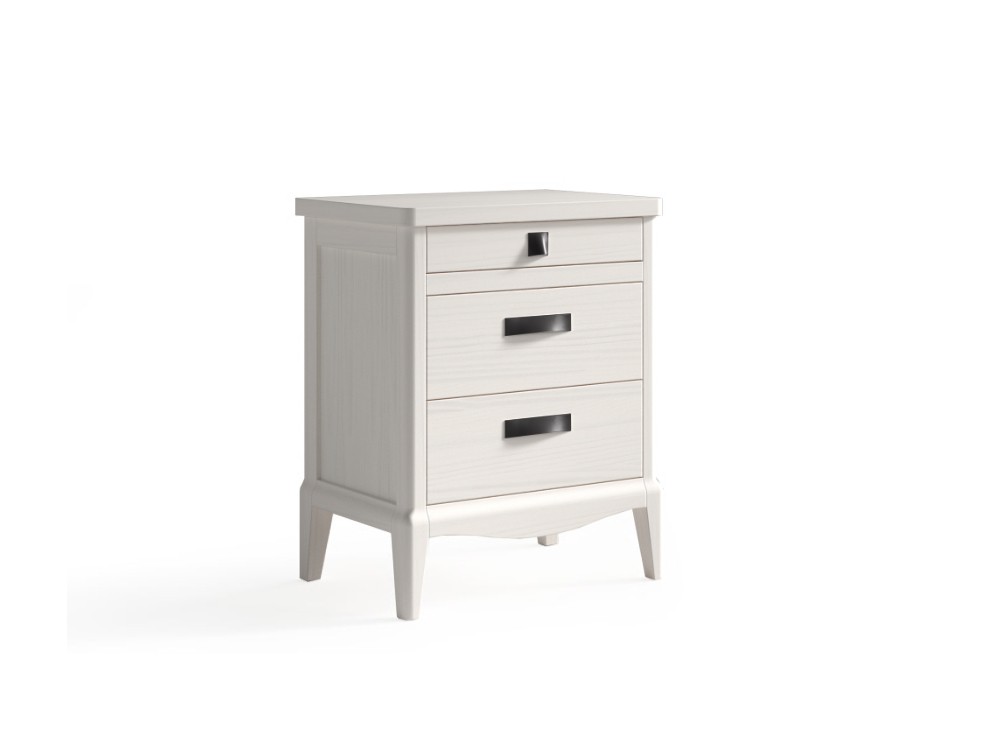 Mesita de noche Quebec de madera maciza Grupo Seys - 4