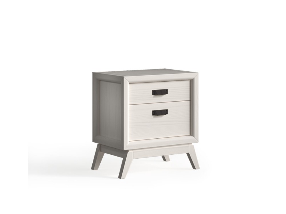 Mesita de noche de madera maciza y diseño clásico Rodas Grupo Seys - 2