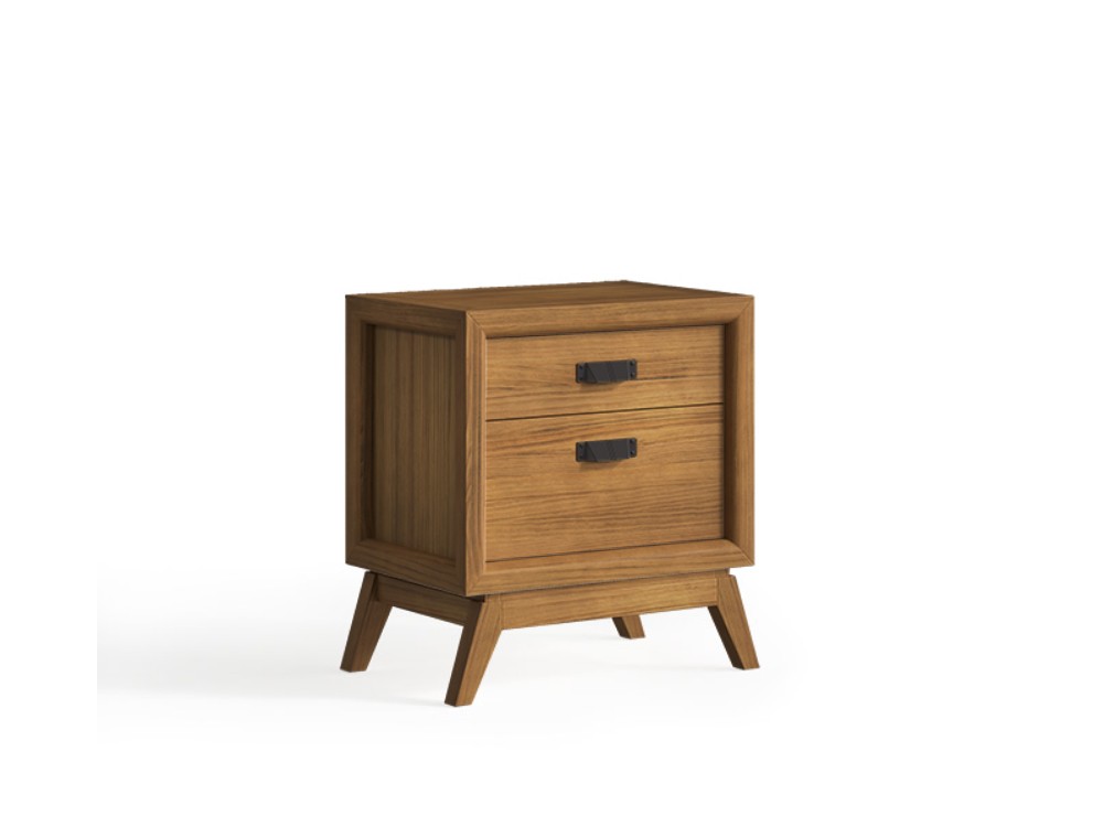 Mesita de noche de madera maciza y diseño clásico Rodas Grupo Seys - 4