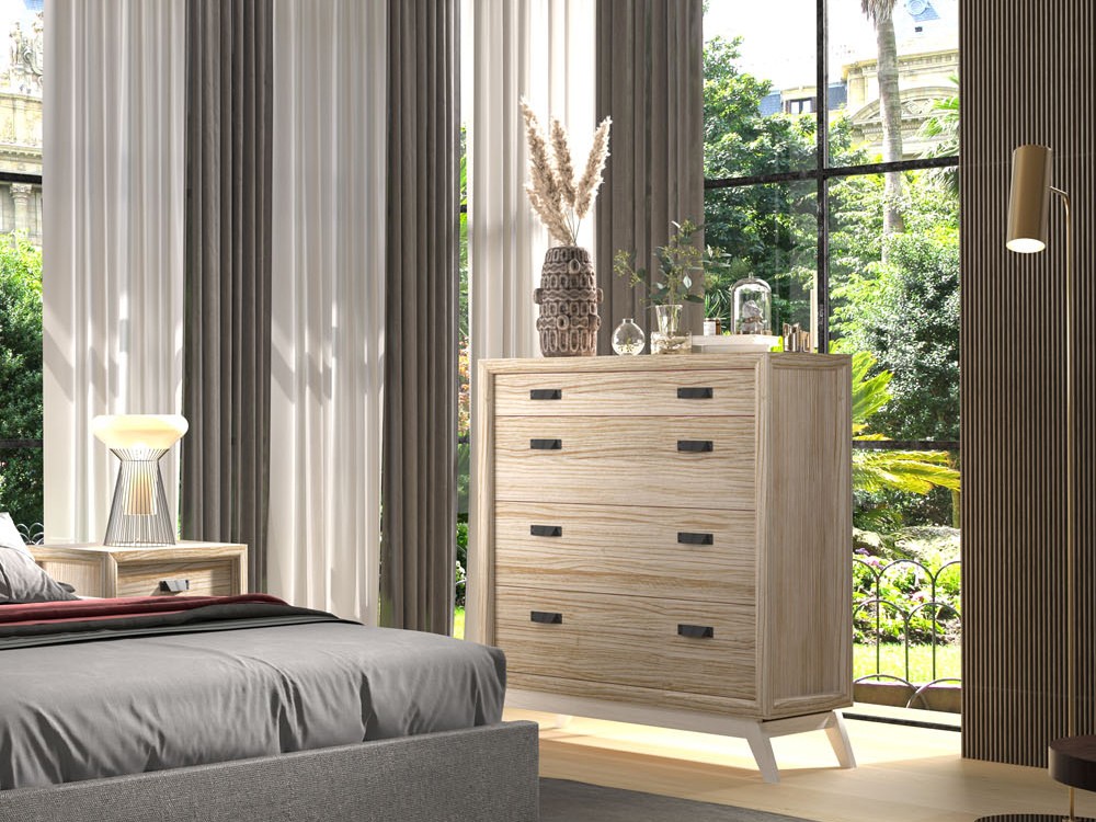 Cómoda Rodas de madera maciza con diseño clásico de Grupo Seys - 2