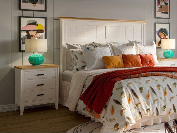 Mesita de noche Génova de madera maciza disponible en varias medidas de Grupo Seys - 1