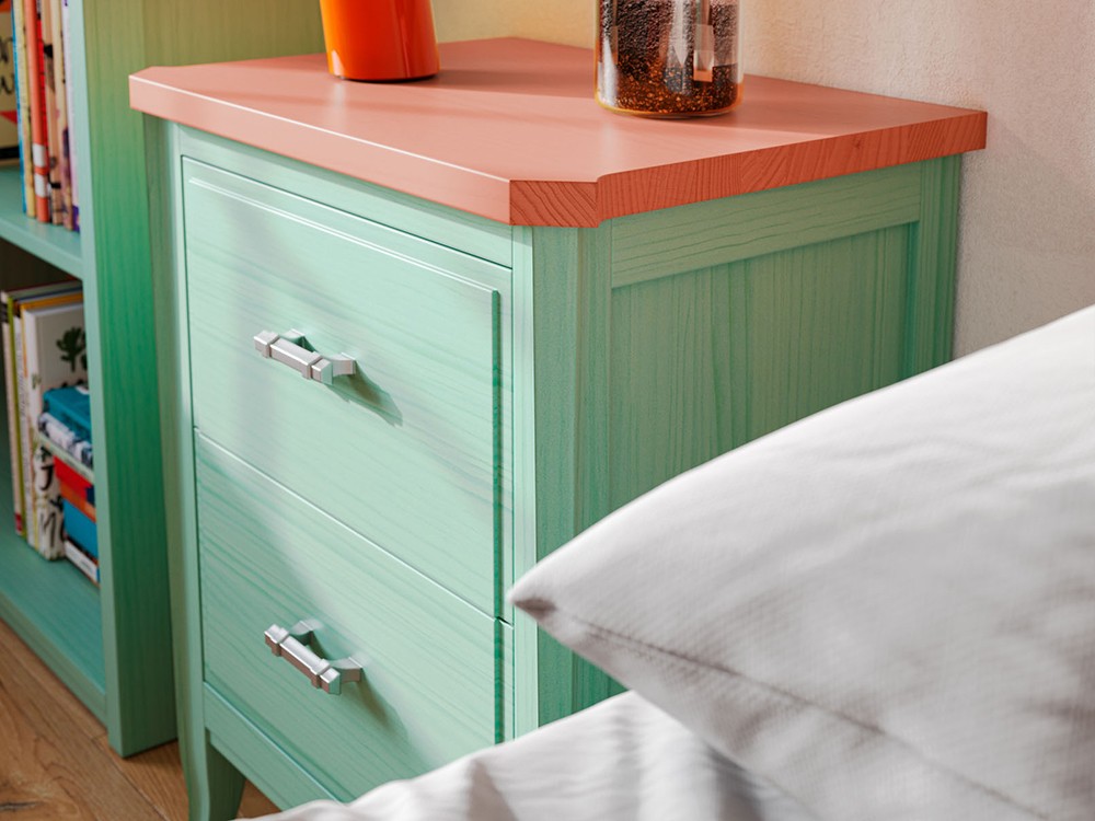 Mesita de noche Génova de madera maciza disponible en varias medidas de Grupo Seys - 16