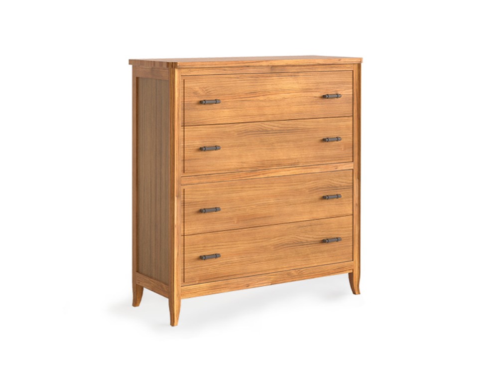 Cómoda Génova de madera maciza con cuatro cajones de Grupo Seys - 2