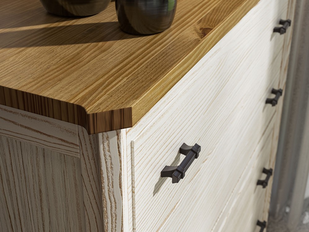 Cómoda Génova de madera maciza con cuatro cajones de Grupo Seys - 5