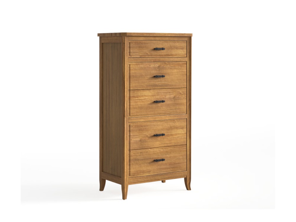 Sifonier Génova de cinco cajones fabricada en madera maciza de Grupo Seys - 4