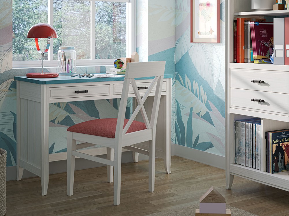 Escritorio Génova de madera maciza y diseño clásico de Grupo Seys - 1