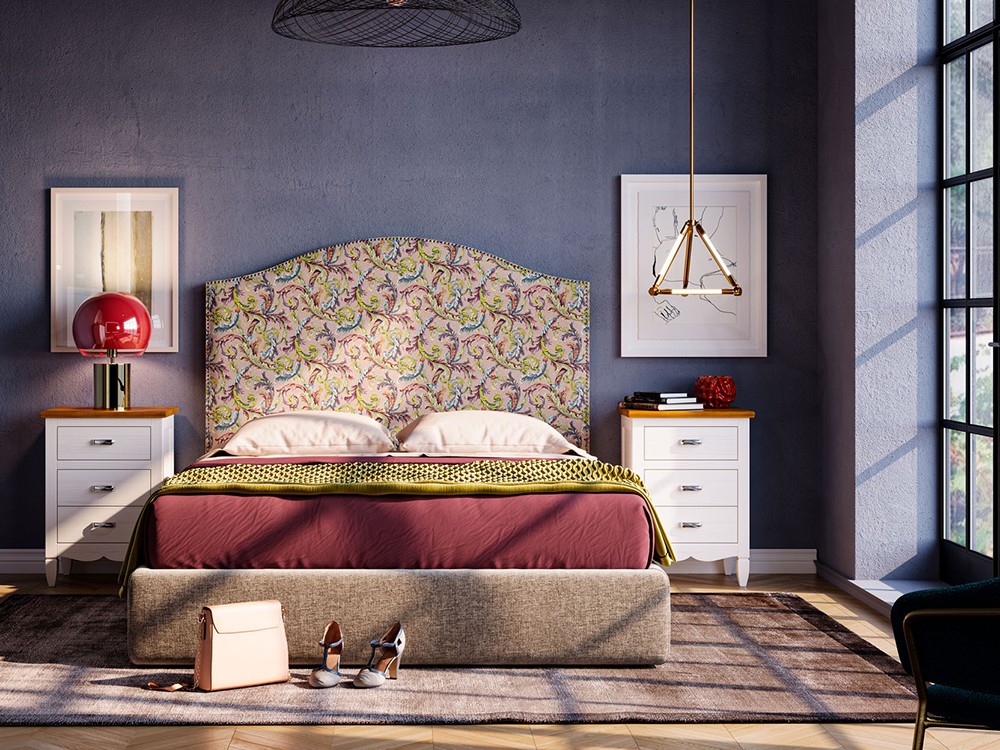 Mesita de noche Amberes de madera maciza con tres cajones de Grupo Seys - 11