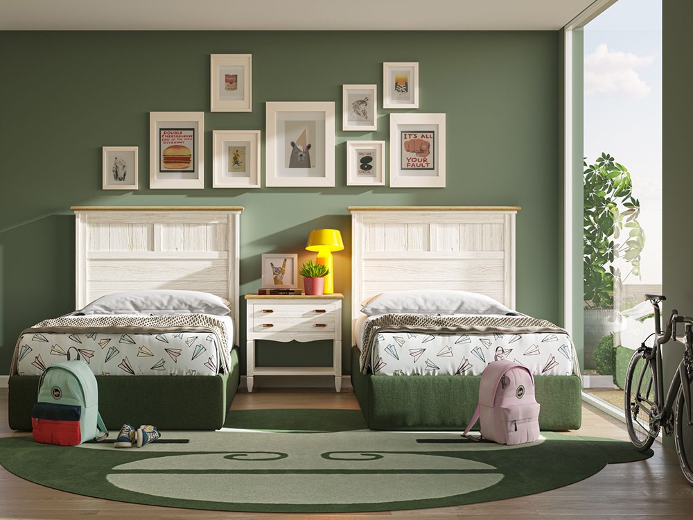 Mesita de noche con un cajón Amberes de madera maciza de Grupo seys - 11