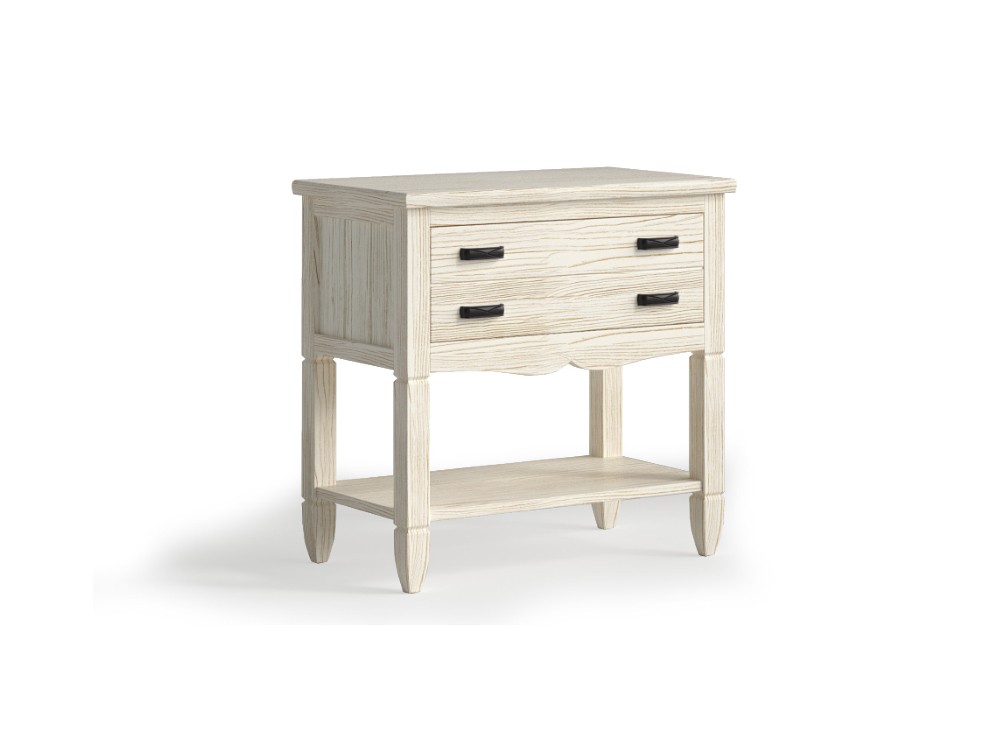 Mesita de noche con un cajón Amberes de madera maciza de Grupo seys - 7