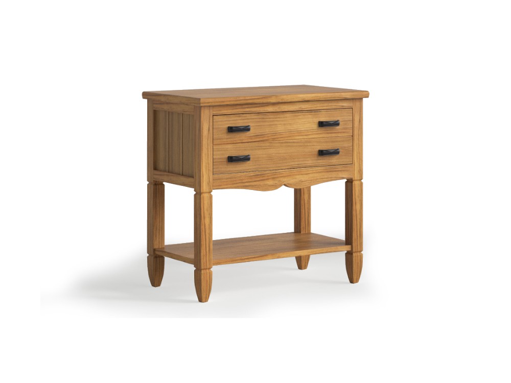 Mesita de noche con un cajón Amberes de madera maciza de Grupo seys - 8