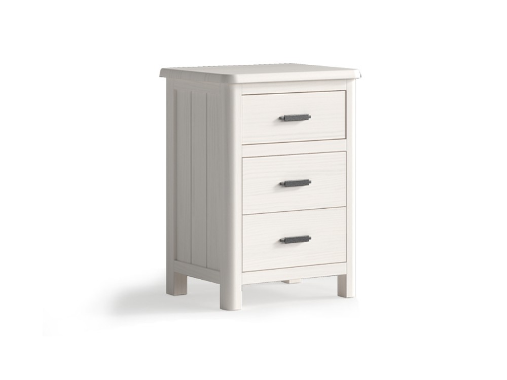 Mesita de noche Cerdeña de madera maciza con tres cajones de Grupo Seys - 2