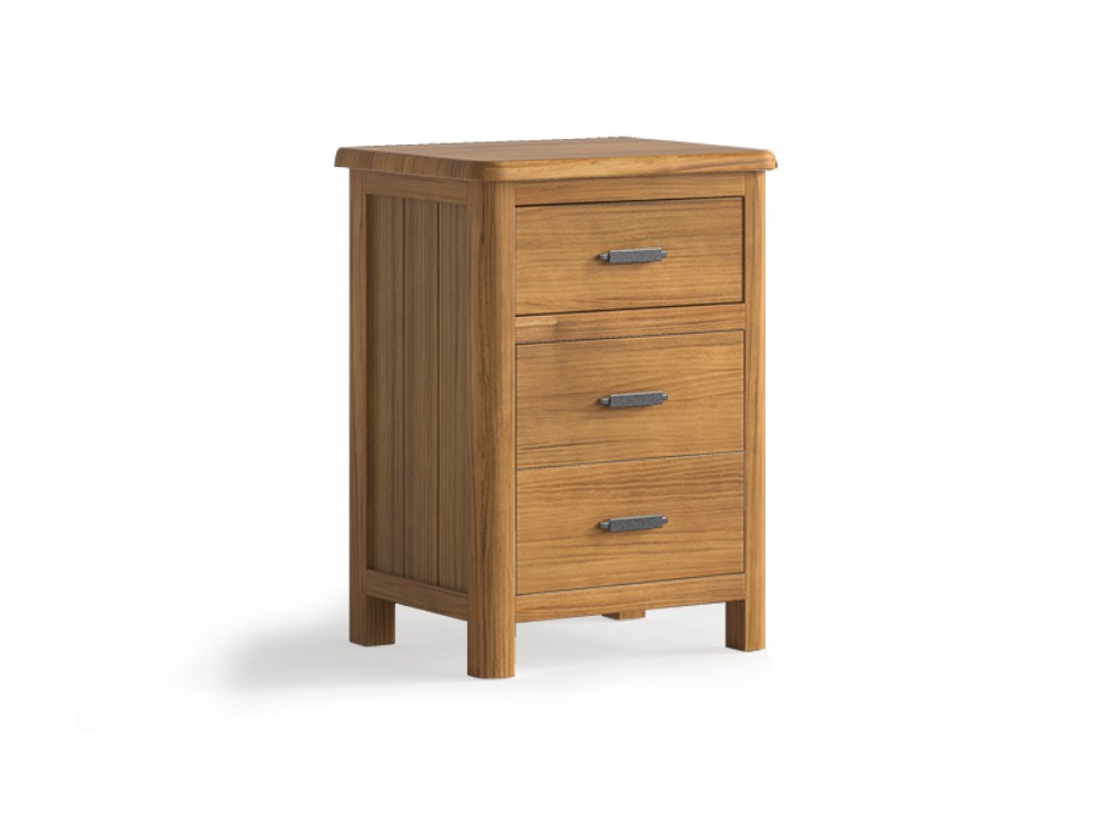 Mesita de noche Cerdeña de madera maciza con tres cajones de Grupo Seys - 4