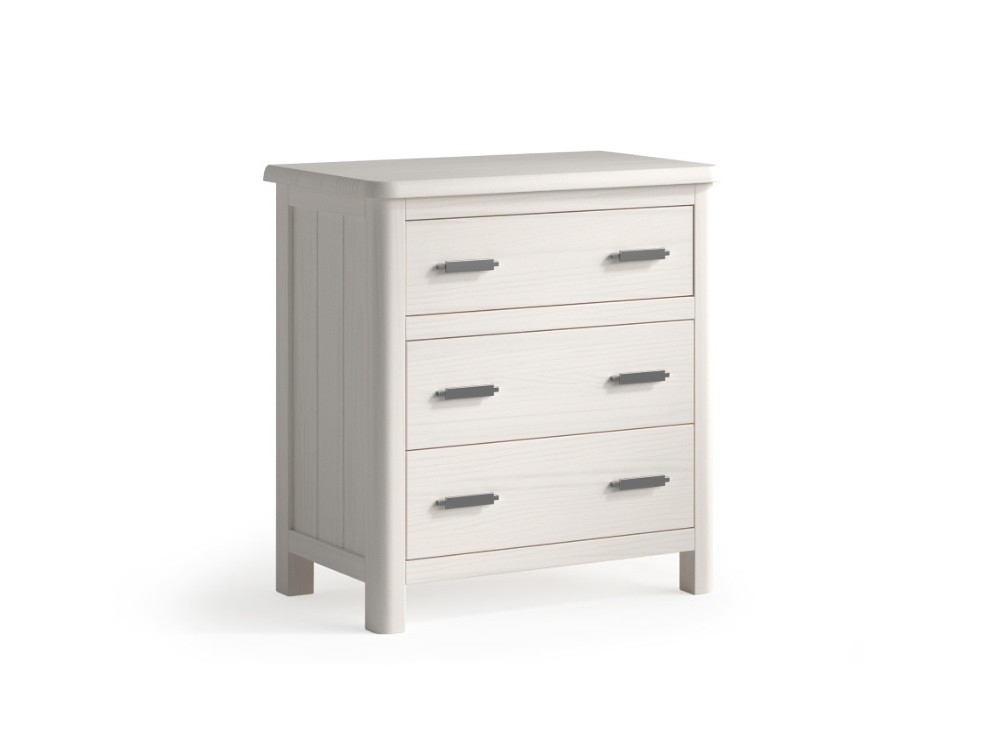 Mesita de noche Cerdeña de madera maciza con tres cajones de Grupo Seys - 5