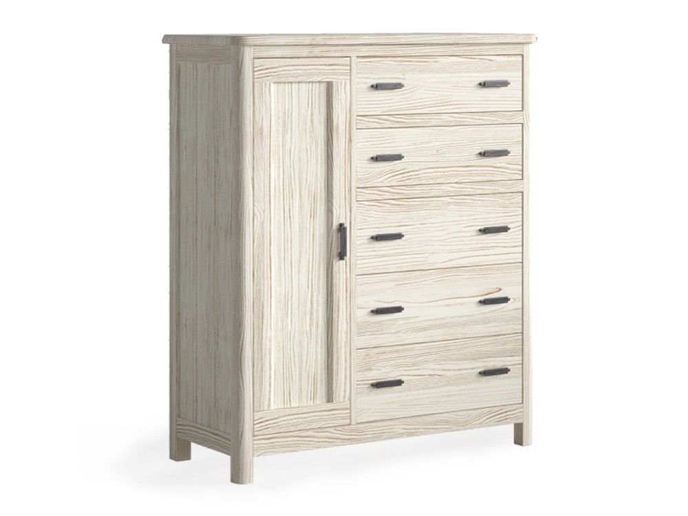 Cómoda con puerta y cajones de madera maciza Cerdeña de grupo Seys - 3
