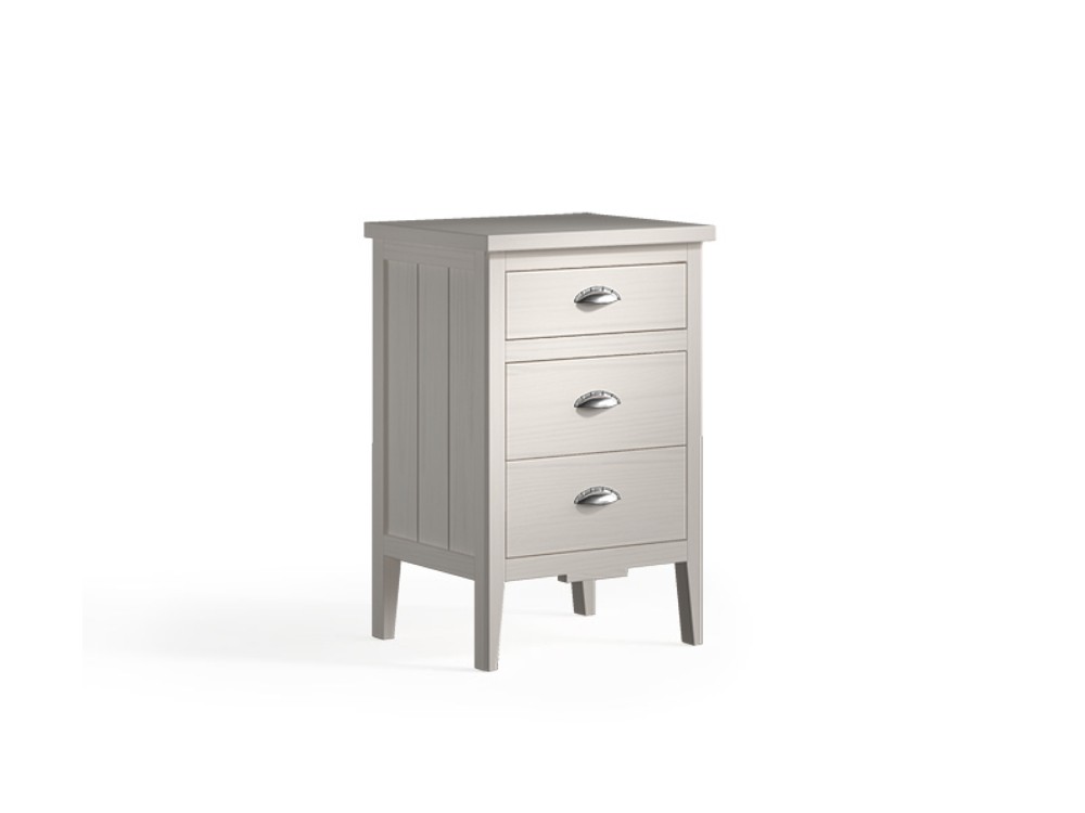 Mesita de noche de madera maciza con trews cajones Nantes de Grupo Seys - 3