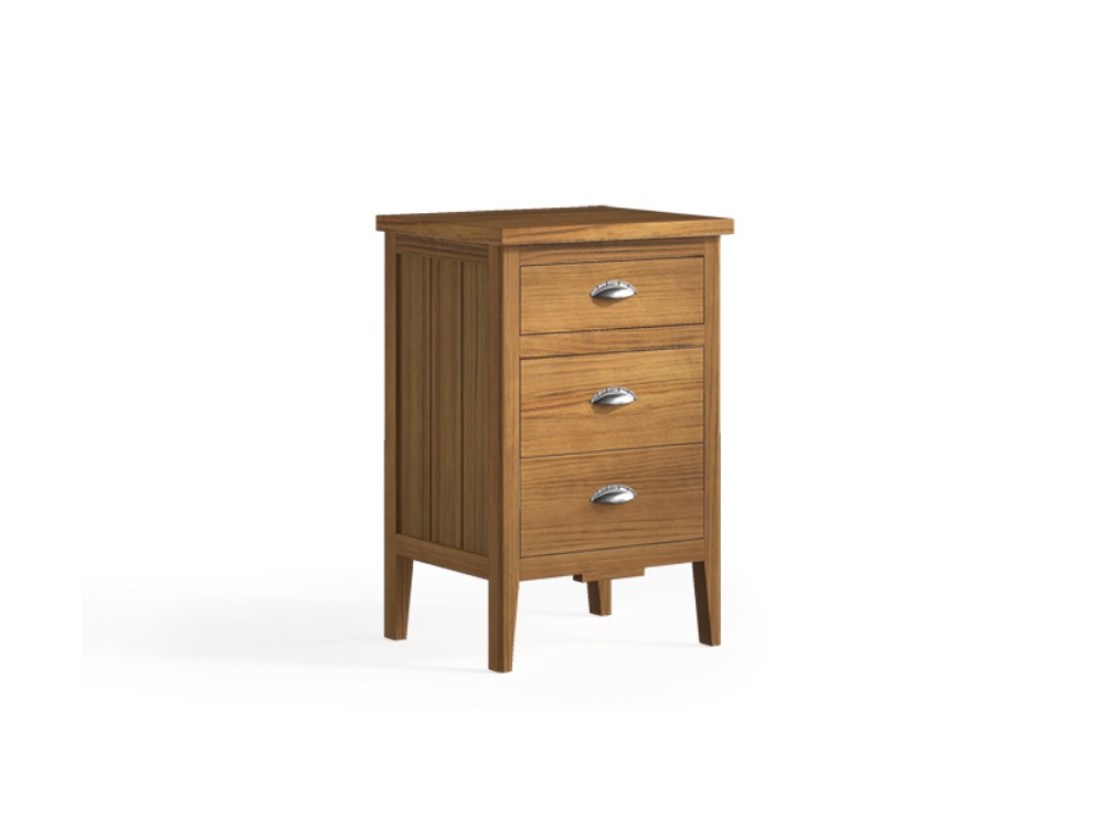 Mesita de noche de madera maciza con trews cajones Nantes de Grupo Seys - 6