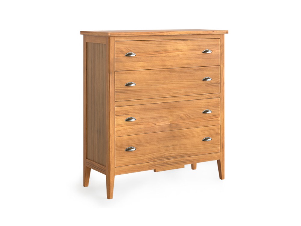 Cómoda Nantes de madera maciza con cuatro cajones de Grupo Seys - 4