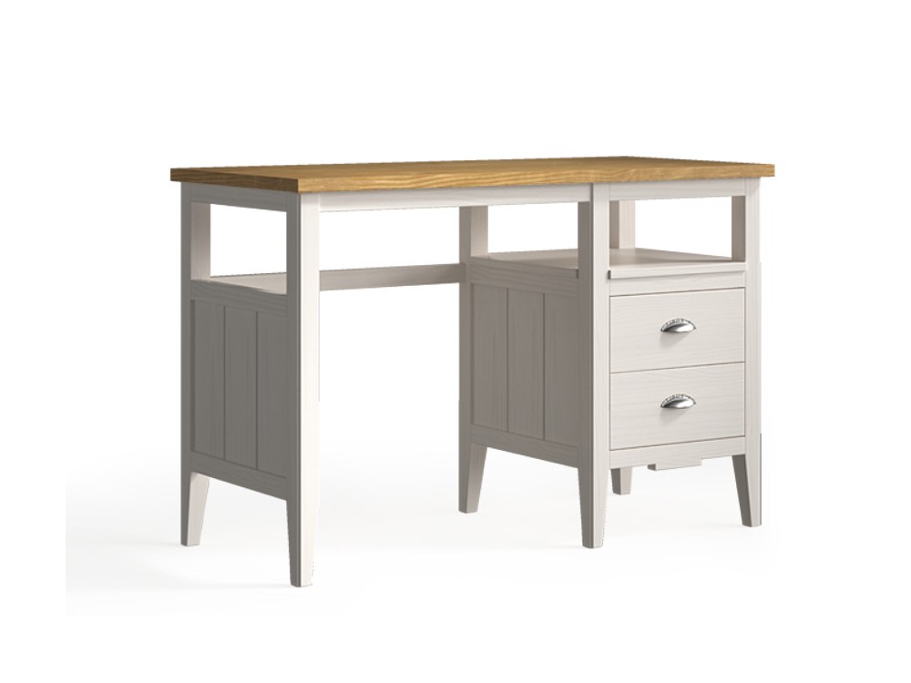 Escritorio Nantes de madera maciza con cajonera de Grupo Seys - 4