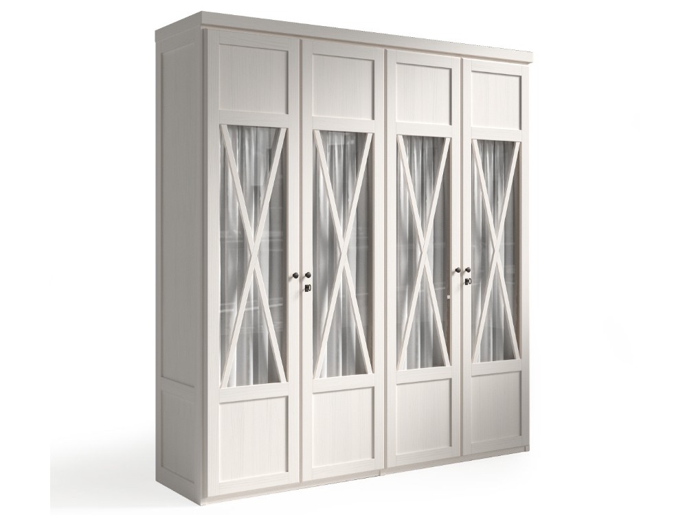 Armario puertas cristal Mediterráneo de madera maciza Grupo Seys - 11
