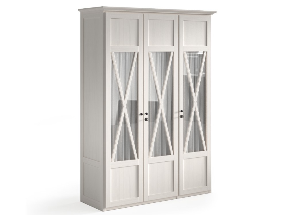 Armario puertas cristal Mediterráneo de madera maciza Grupo Seys - 5