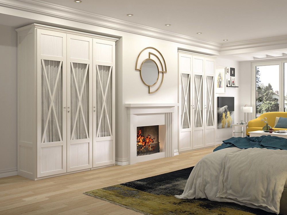 Armario puertas cristal Mediterráneo de madera maciza Grupo Seys - 19