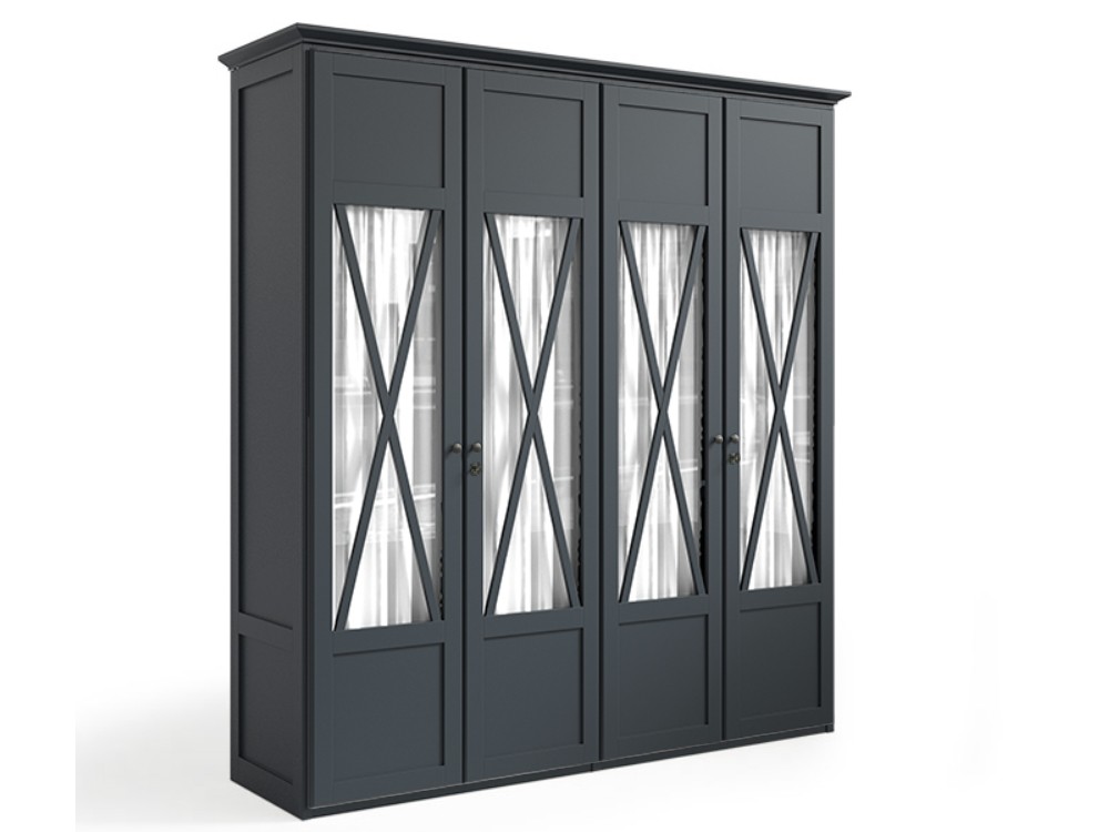 Armario puertas cristal Mediterráneo de madera maciza Grupo Seys - 16