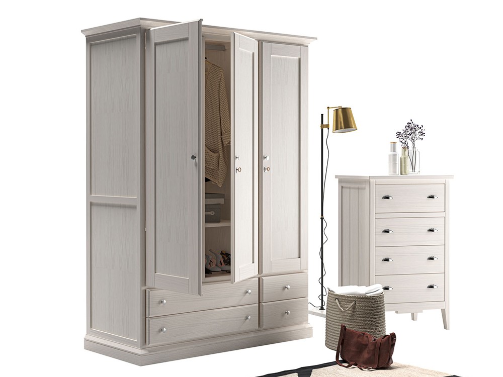 Armario Benua de dos o tres puertas de madera maciza de Grupo Seys - 8