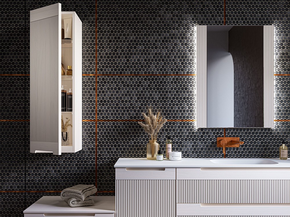 Mueble baño Marsala Blanco decapé en madera maciza de Grupo Seys - 3