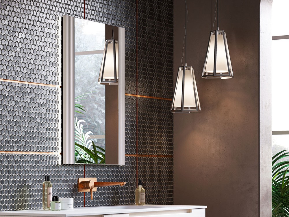 Espejo de baño led Osiris con laterales de madera maciza de Grupo Seys - 6