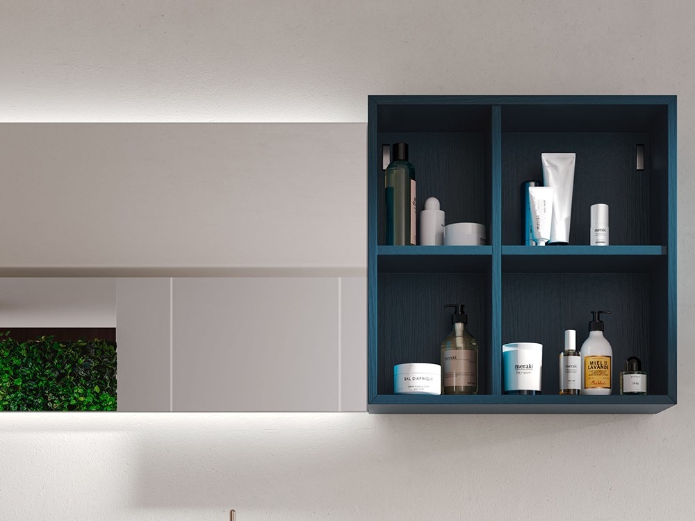 Mueble baño Marsala 06 de madera maciza con lavabo y espejo con luz led de Grupo Seys - 7