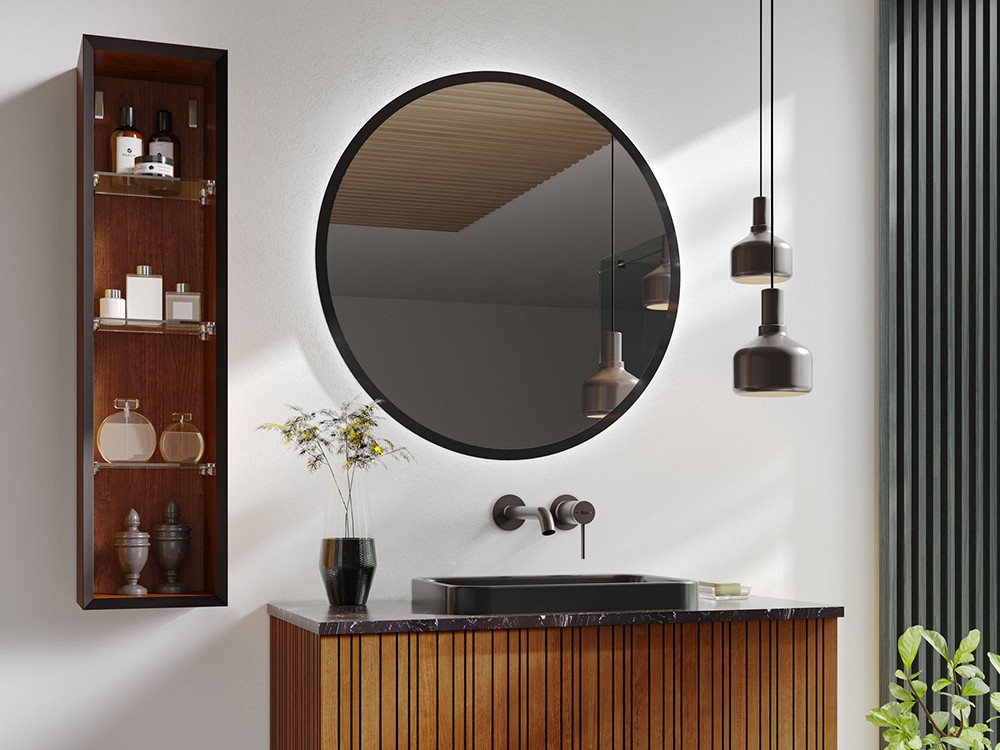 Espejo de baño redondo con led perimetral Olimpo de Grupo Seys - 4