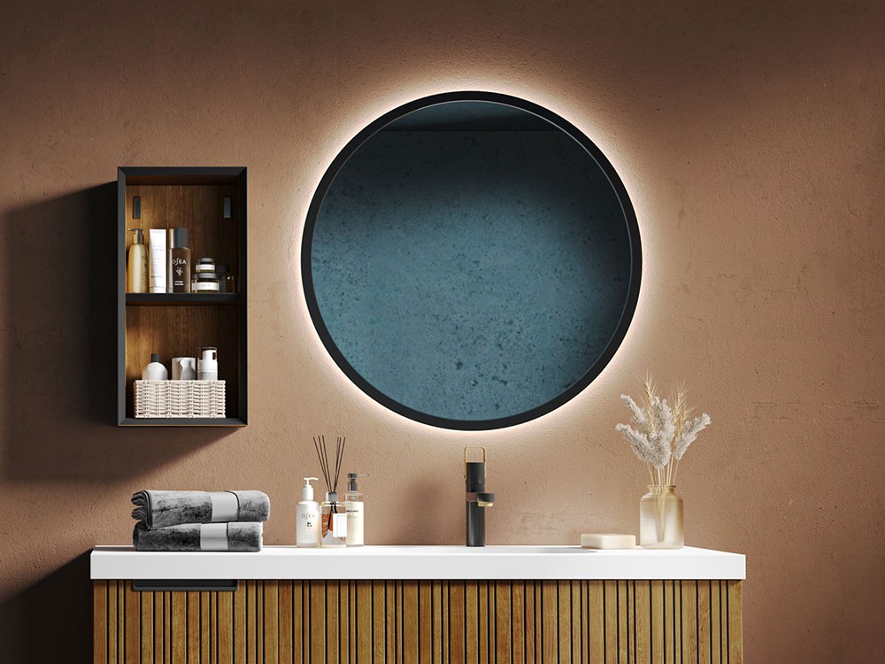 Espejo de baño redondo con led perimetral Olimpo de Grupo Seys - 1