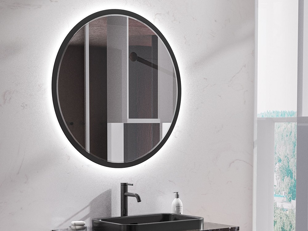 Espejo de baño redondo con led perimetral Olimpo de Grupo Seys - 5