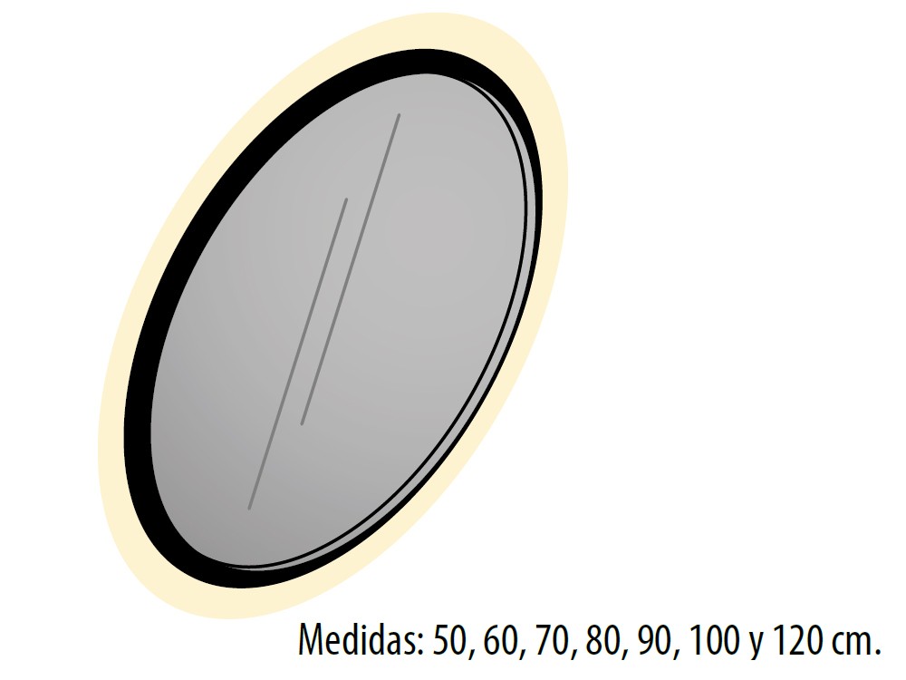 Espejo de baño redondo con led perimetral Olimpo de Grupo Seys - 3