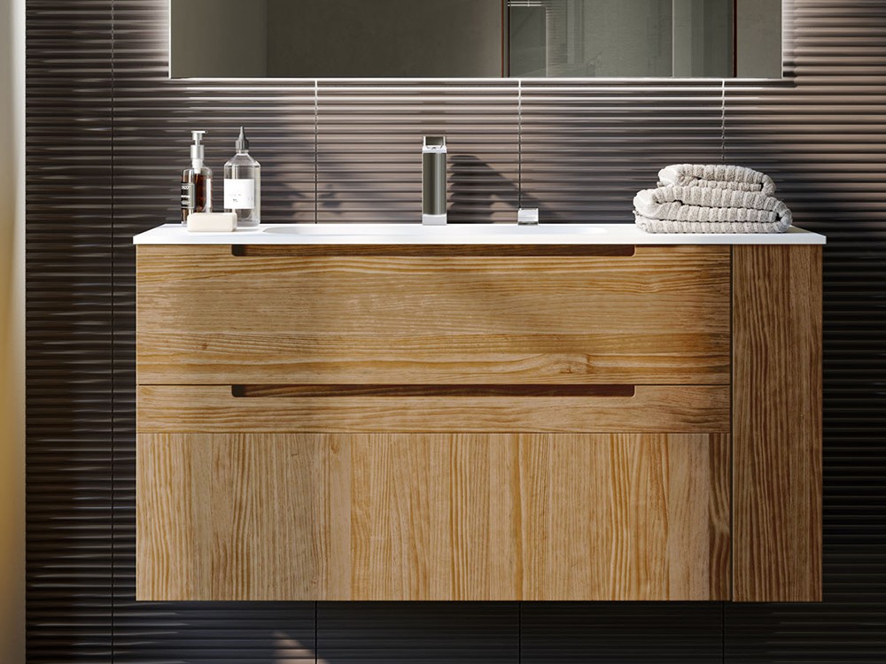 Mueble de baño Catania 23 de madera maciza con lavabo incluido de Grupo Seys - 3