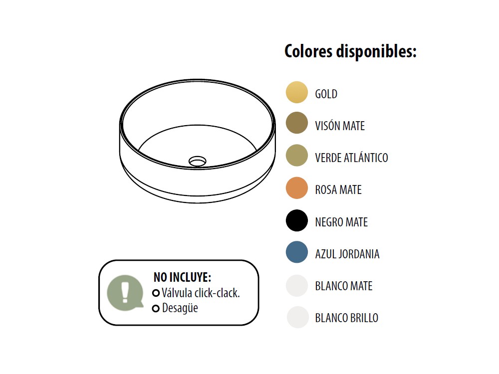 Lavabo Circus de porcelana esmaltada de Grupo Seys - 4