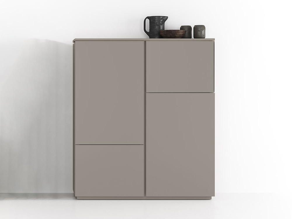 Aparador alto con cuatro puertas de melamina Muss Tegar Mobel - 1