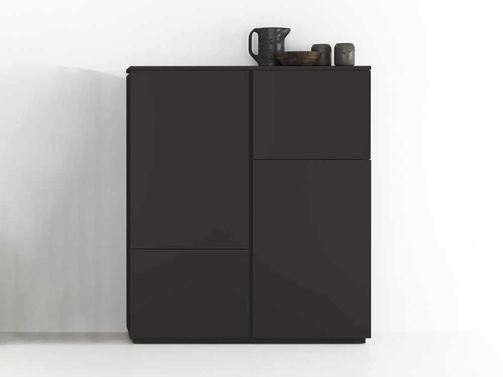 Aparador alto con cuatro puertas de melamina Muss Tegar Mobel - 5