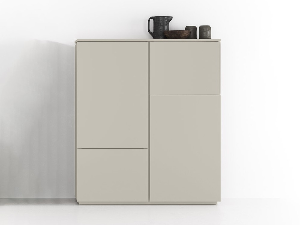 Aparador alto con cuatro puertas de melamina Muss Tegar Mobel - 6