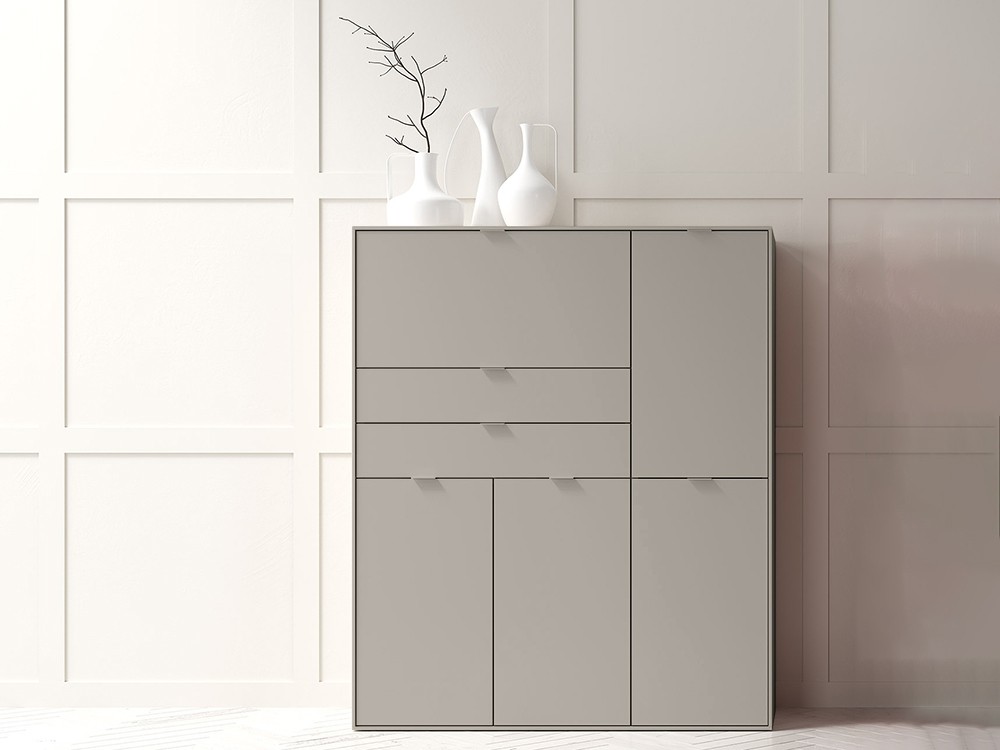 Aparador alto Natur 21 de melamina de primera calidad de Tegar Mobel - 1