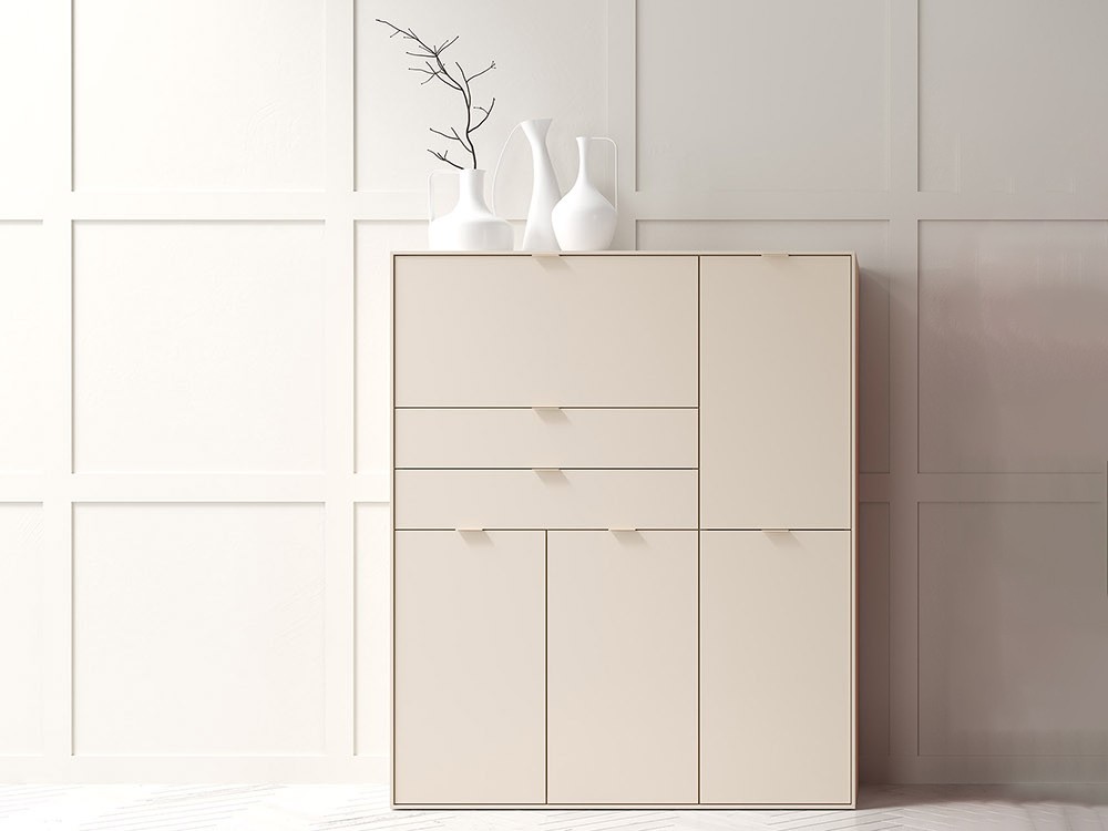 Aparador alto Natur 21 de melamina de primera calidad de Tegar Mobel - 3