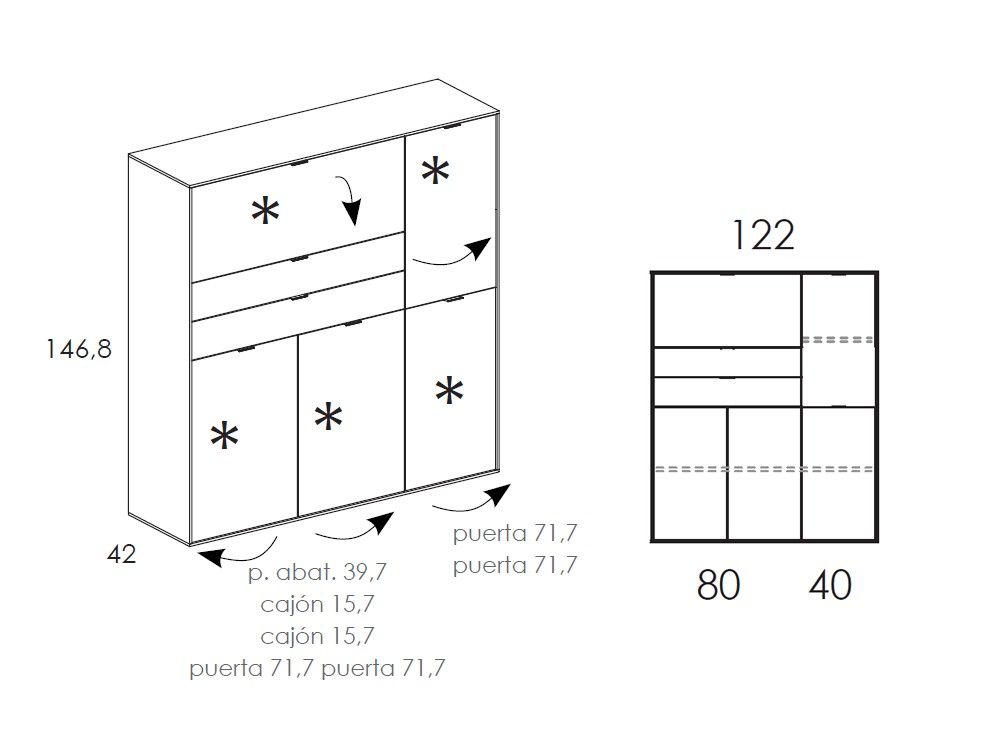 Aparador alto Natur 21