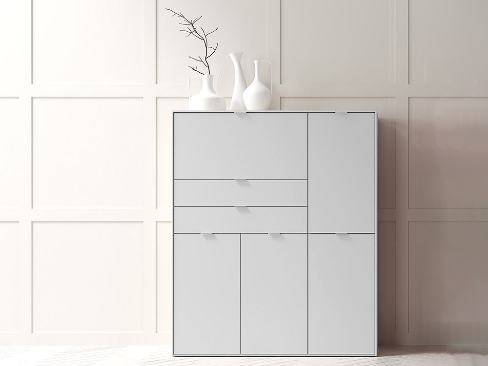 Aparador alto Natur 21 de melamina de primera calidad de Tegar Mobel - 7