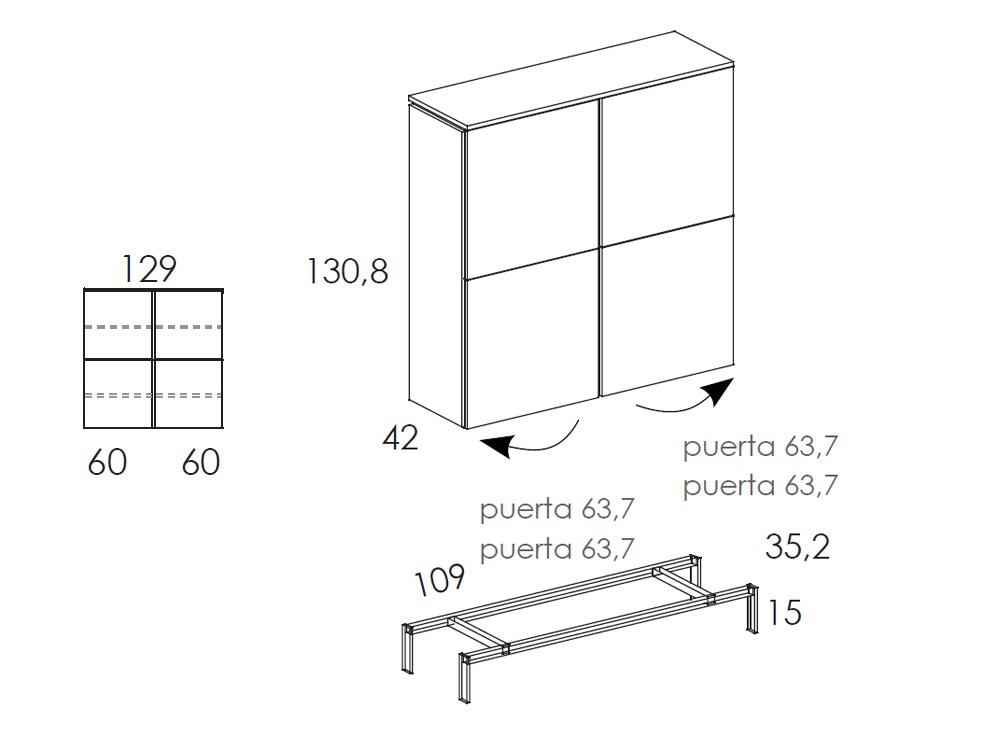 Aparador cubo Muss 15