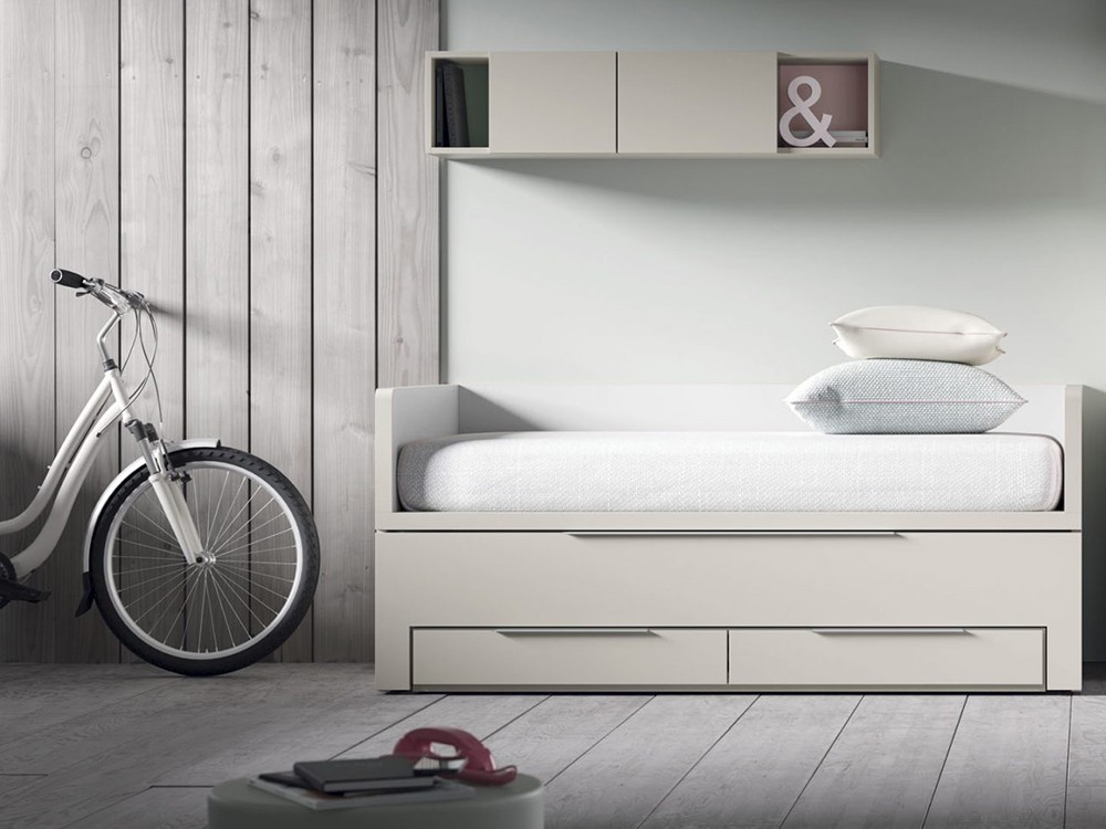 Cama Compacta Premium con dos camas de 90x190cm QBn12 de Tegar Mobel - 1