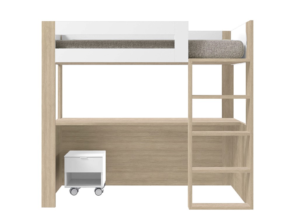 Cama alta con escritorio Vitta de Tegar Mobel - 1