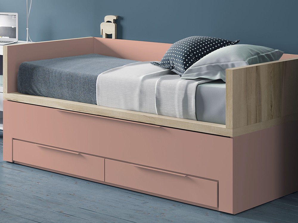 Cama compacta Premium con deslizante y dos cajones QBn-10 Tegar Mobel - 3