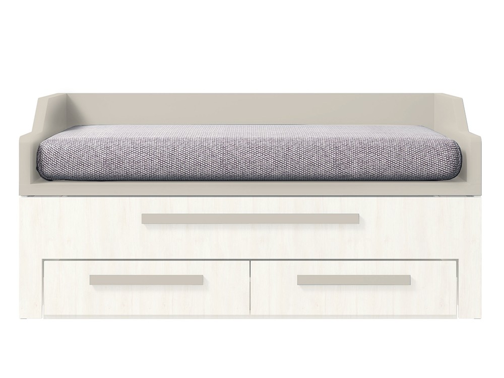 Compacta Sofá con deslizante y dos cajones Tegar Mobel - 4